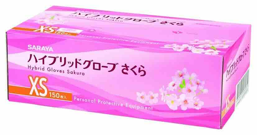 Рукавички оглядові гібридні «Сакура», 150 штук, розмір L, упак.